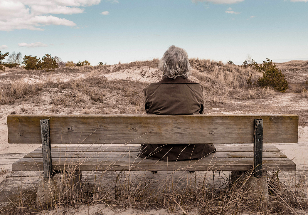 Alone on bench after unexpected divorce